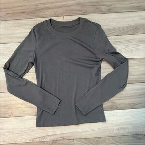 Gray Long Sleeve Women's Top